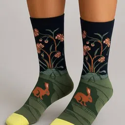 zevora Women Printed Calf Length Socks image 3