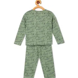 the mom store Boys Graphic Print T-Shirt & Pyjamas Nightsuit Set image 3