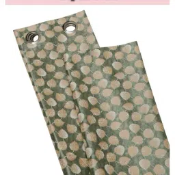 the conversion Leaf Print Door Curtain with Eyelets image 3