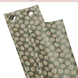 the conversion Leaf Print Door Curtain with Eyelets image 3