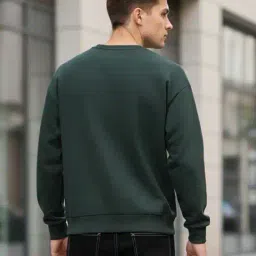 Shein Drop Shoulder Typographic Chest Print Crew Sweatshirt image 3