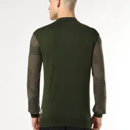 buda jeans co Patterned-Knit Relaxed Fit Johny Collar Sweater image 3