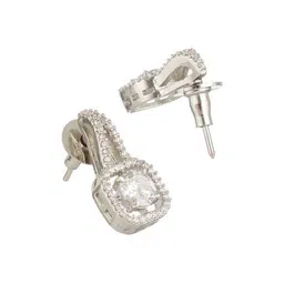 saraf rs jewellery Women Silver-Plated Pendant & Earrings Set image 3