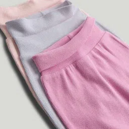 mothercare Girls Varsity Bloom Joggers - Pack of 3 image 3