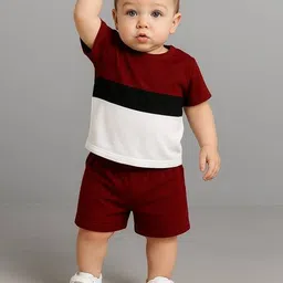 lofn Boys Colour-Block Shorts & T-Shirt Set image 3