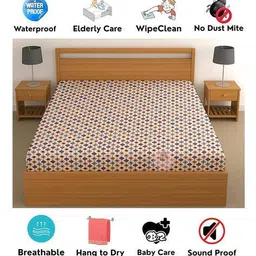 chhavi india 210 TC Geometric Print Double Size Bedsheet  image 3