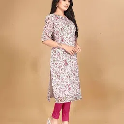 revangi Women Self-design Straight Kurti image 3
