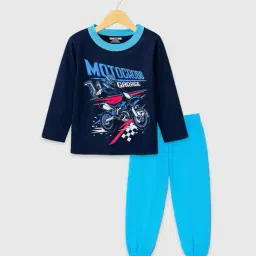 kuchipoo Boys Pack of 2 Typographic Print T-Shirt & Pants Sets image 3