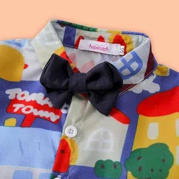 hopscotch Boys Printed Shirt & Pants Set with Suspender Belts image 3