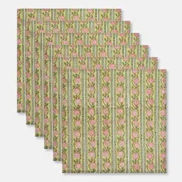 fabindia Set of 6 Printed Table Napkin 18" x 18" image 3