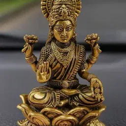 ritualistic Pure Brass Laxmi Idol  image 3