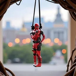 3mads  Deadpool Miniature Car Interior Decoration Showpiece image 3