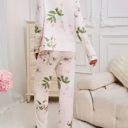 jade & julie Women Floral Print Shirt & Pyjamas Set image 3