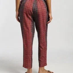 svrnaa by azorte Checked Tapered Fit Pants image 3