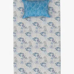 bichauna 120 TC Floral Print Single Bedsheet with Pillow Cover image 3