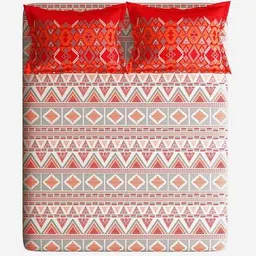 portico Printed Double Bedsheet with 2 Pillow Covers image 3