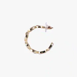 yousta Women Gold-Plated Half-Hoop Earrings image 3