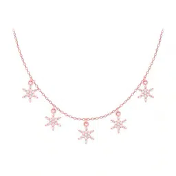 giva Sterling Silver Rose Gold-Plated Frost Charm Necklace image 3
