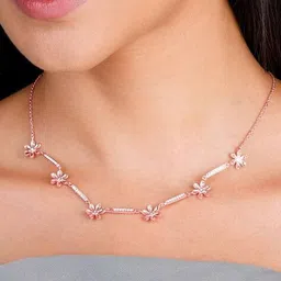giva Rose Gold-Plated Flowery Bliss Necklace image 3