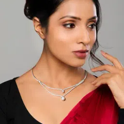 giva Sterling Silver Layered Drop Necklace image 3