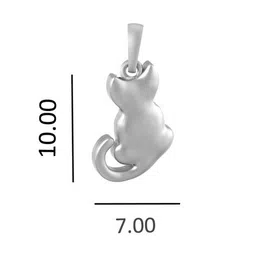 akshat sapphire Sterling Silver Cute Cat Pendant image 3