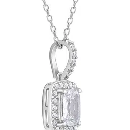 giva Women Sterling Silver Stone-Studded Necklace with Earrings & Ring image 3