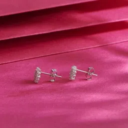 silvostyle by png Women Sterling Silver Ivory Bloom Stud Earrings image 3