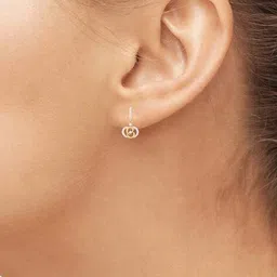 avsar Women Yellow Gold Diamond-Studded Ketaki Drop Earrings image 3