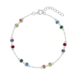 giva Women Sterling Silver Mysterious You Link Bracelet image 3