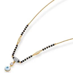 p n gadgil jewellers Women Yellow Gold Fortune Gaze Mangalsutra image 3