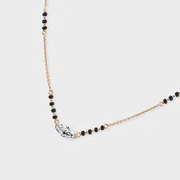 crash.club by ckc Women Gold Solitaire Lab-Grown Diamond Studded Mangalsutra image 3