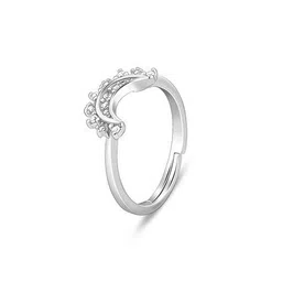giva Women Sterling Silver See the Moon Ring image 3