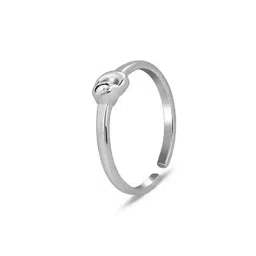 giva Women Sterling Silver Crescent Moon Adjustable Toe Rings image 3