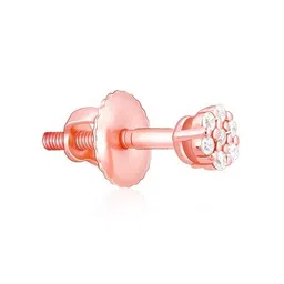 giva Women Sterling Silver Rose Gold-Plated Stud Earrings image 3