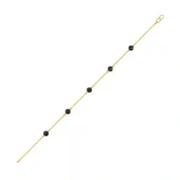 joyalukkas Women Yellow Gold Beaded Link Bracelet image 3