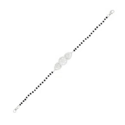 anayra Women Sterling Silver Beaded Mangalsutra Bracelet image 3