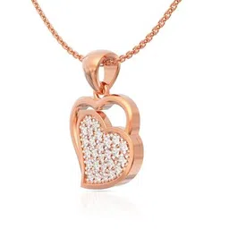 anayra Women Sterling Silver Rose Gold-Plated Necklace & Earrings Set image 3