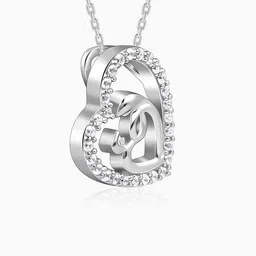 giva Women Sterling Silver Together Always Pendant with Chain image 3