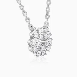 giva Women Sterling Silver Floral Pendant with Chain image 3