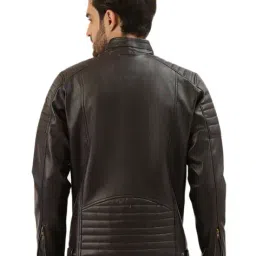 leather retail Men Regular Fit Bikers Jacket image 3