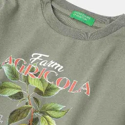 united colors of benetton Boys Typographic Print Regular Fit Round-Neck T-Shirt image 3