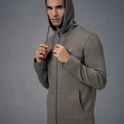 technosport Men Slim Fit Hoodie with Kangaroo Pockets image 3