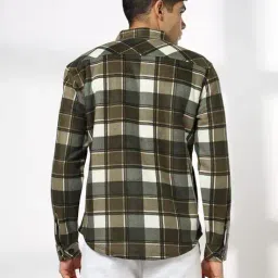 john players jeans Men Plaid Check Slim Fit Shacket image 3