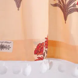 handicraft-palace Floral Print Kitchen Window Curtain with Pom-Pom image 3