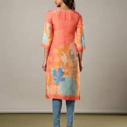 nyrika Women Floral Print Straight Kurta image 3