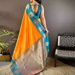 tanuka Women Banarasi Saree with Woven Motifs image 3