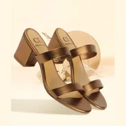 carlton london Women Slip-On Chunky Heeled Sandals image 2