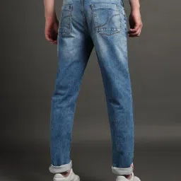 john players jeans Men Heavily Washed Slim Straight Jeans image 3