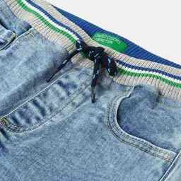 united colors of benetton Distressed Shorts with Elasticated Waist image 3