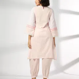 avaasa set Women Schiffli Embroidered Straight Kurta with Salwar image 3